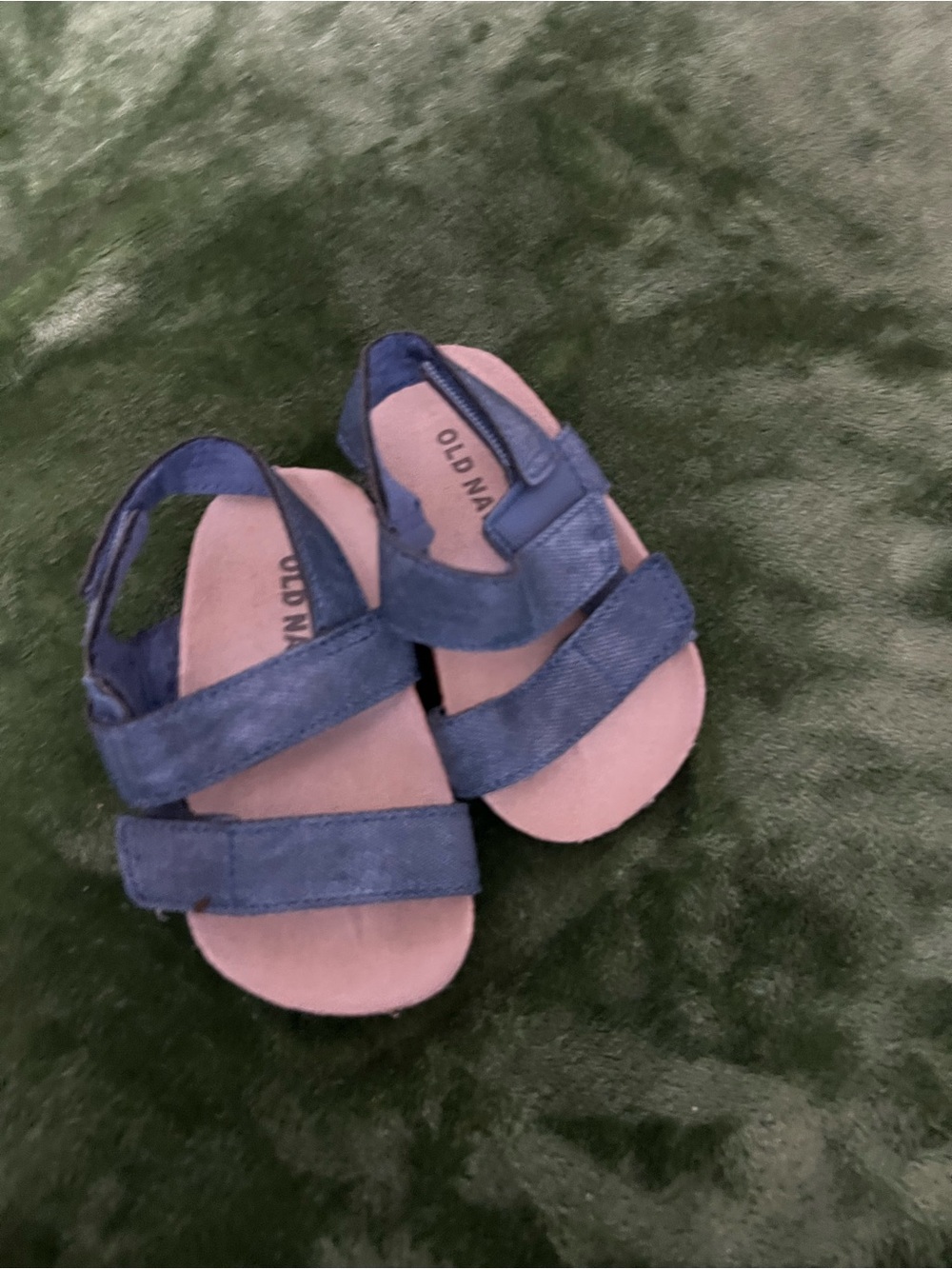 Old Navy Navy Blue Toddler Hook-and-Loop Sandals